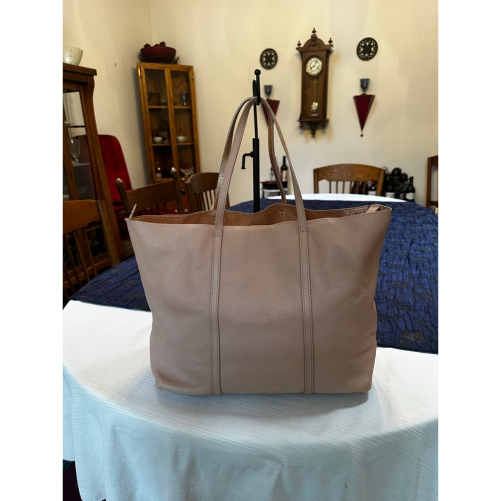 Jimmy Choo Blush Pink/Gold Leather Tote Bag - Picture 3 of 15